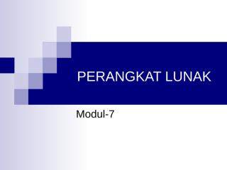 Pengantar Komputer - Modul-7 (Perangkat Lunak Aplikasi).ppt