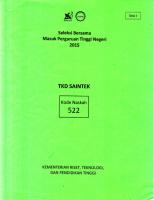 Naskah Soal SBMPTN 2015 Tes Kemampuan Dasar Sains dan Teknologi (TKD Saintek) Kode Soal 522.pdf