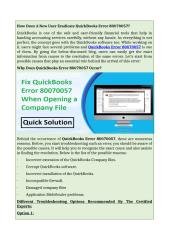 How Does A New User Eradicate QuickBooks Error 80070057.docx