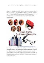 Post-shave Cosmetics - Men's (Male Toiletries) Market in Saudi Arabia - Outlook to 2021.doc