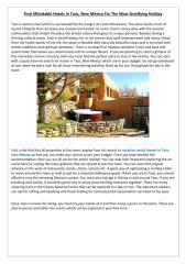 Find Affordable Hotels In Taos, New Mexico For The Most Gratifying Holiday.pdf
