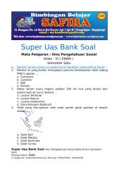 4. SUPER UAS BANK SOAL IPS  KELAS ENAM  SEMESTER SATU.docx